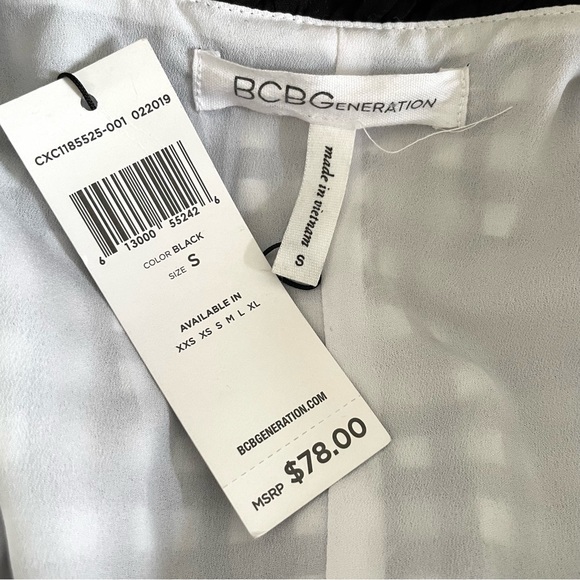 BCBGeneration Gingham Crop Top NWT - Picture 7 of 8